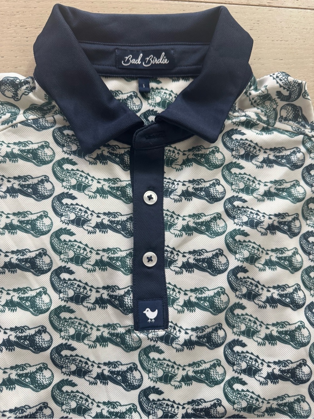 Bad Birdie golf Polo S alligator